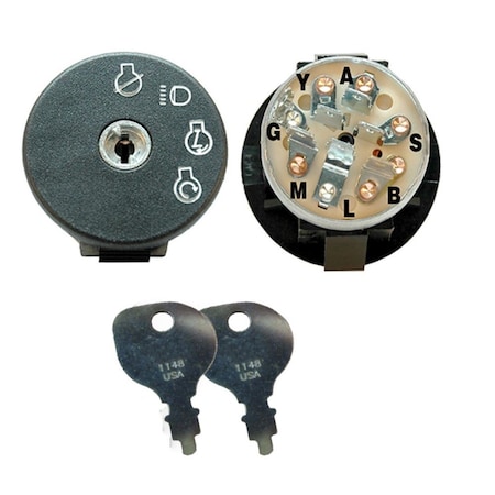 Aic Replacement Parts Igniton Switch & Keys Fits Ariens Gravely Zoom 2040 2044 2048 2148 2150 2250 430-406-KEYS